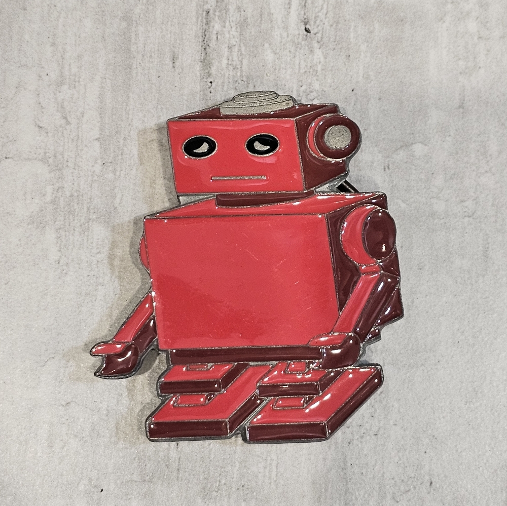 Red Robot belt buckle